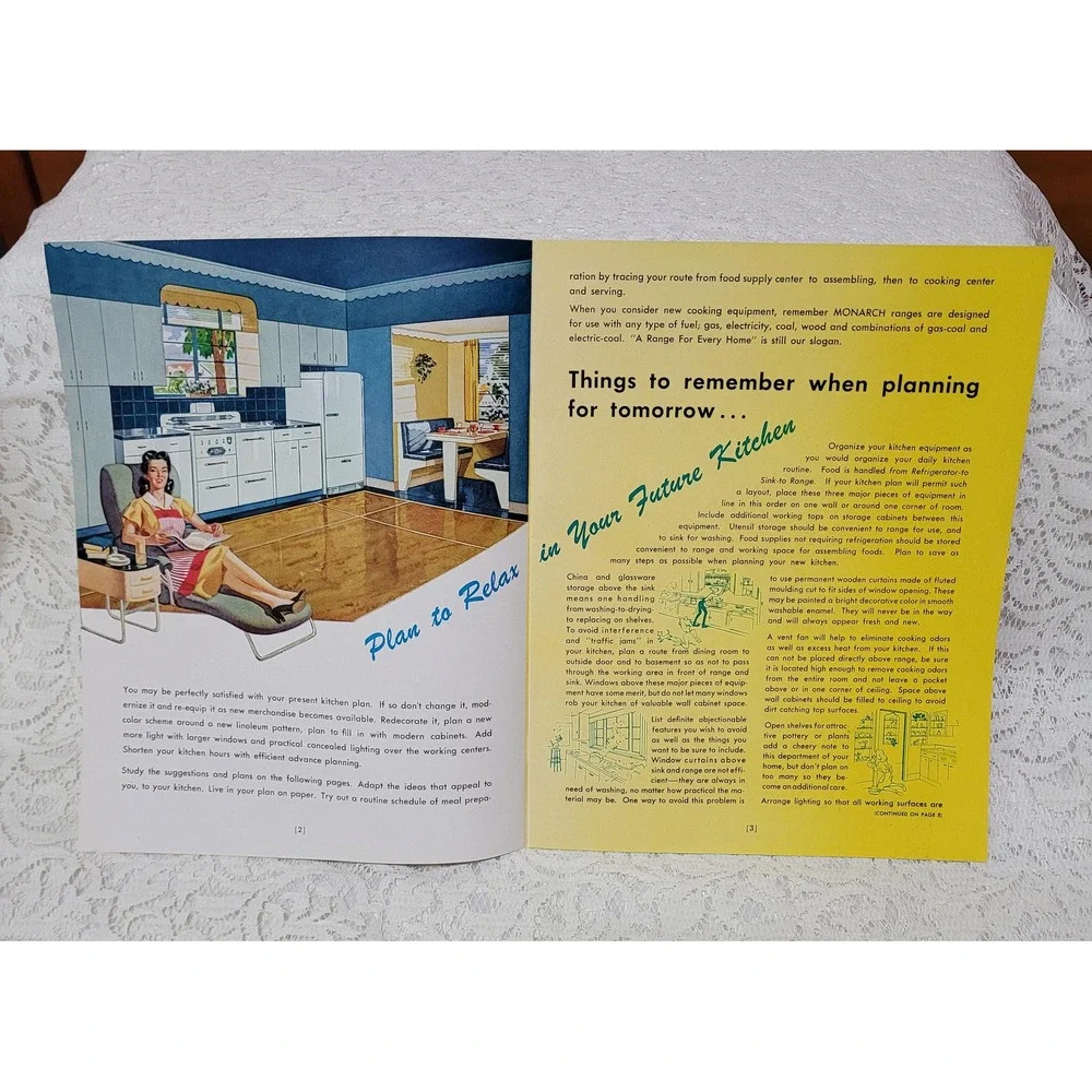 Vintage 1960s Monarch Ranges Advertising Booklet Iron Range Co‎ Beaverdam Wi